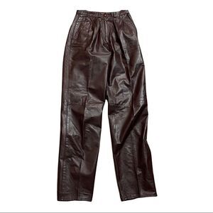 𝅺scully Sz 4 Brown Leather Pants